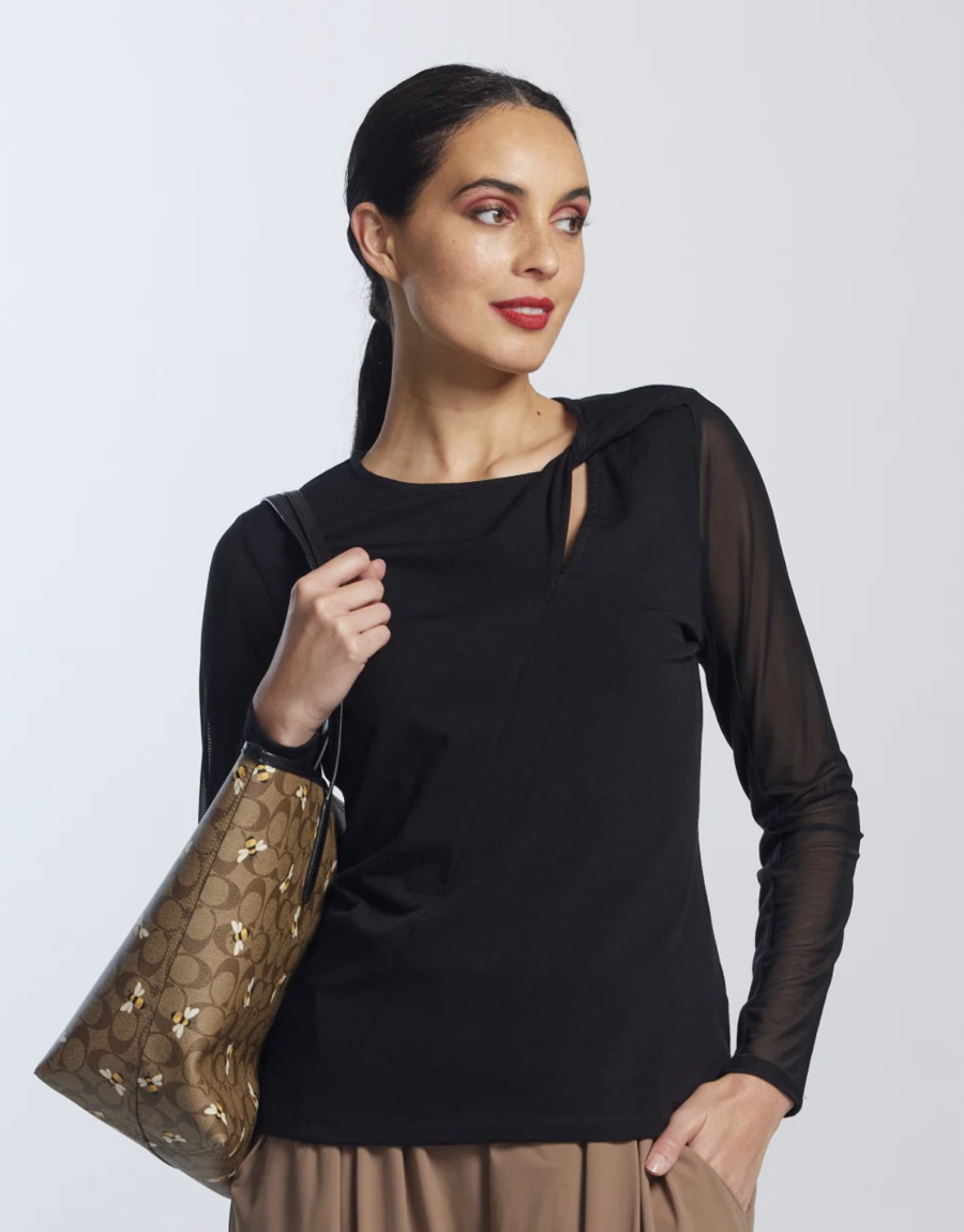 Twisted Round Neck Top